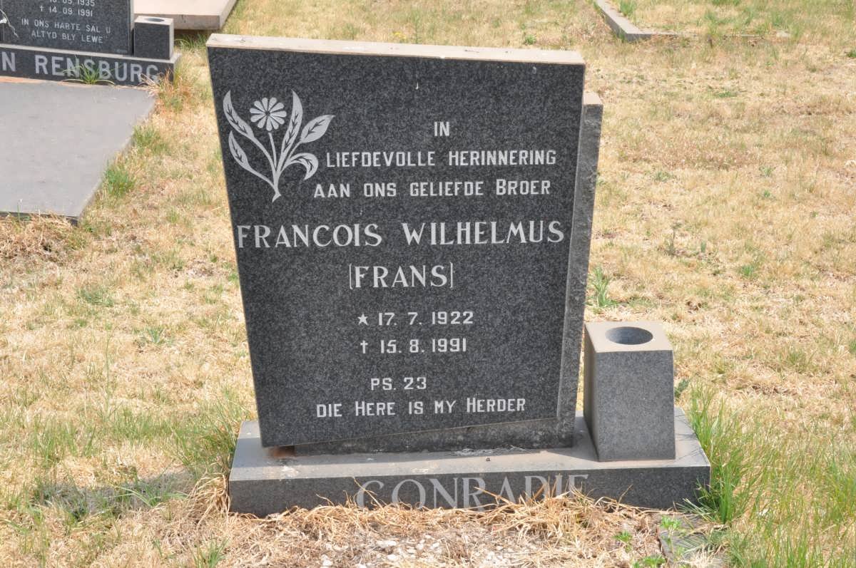 CONRADIE Francois Wilhelmus 1922-1991