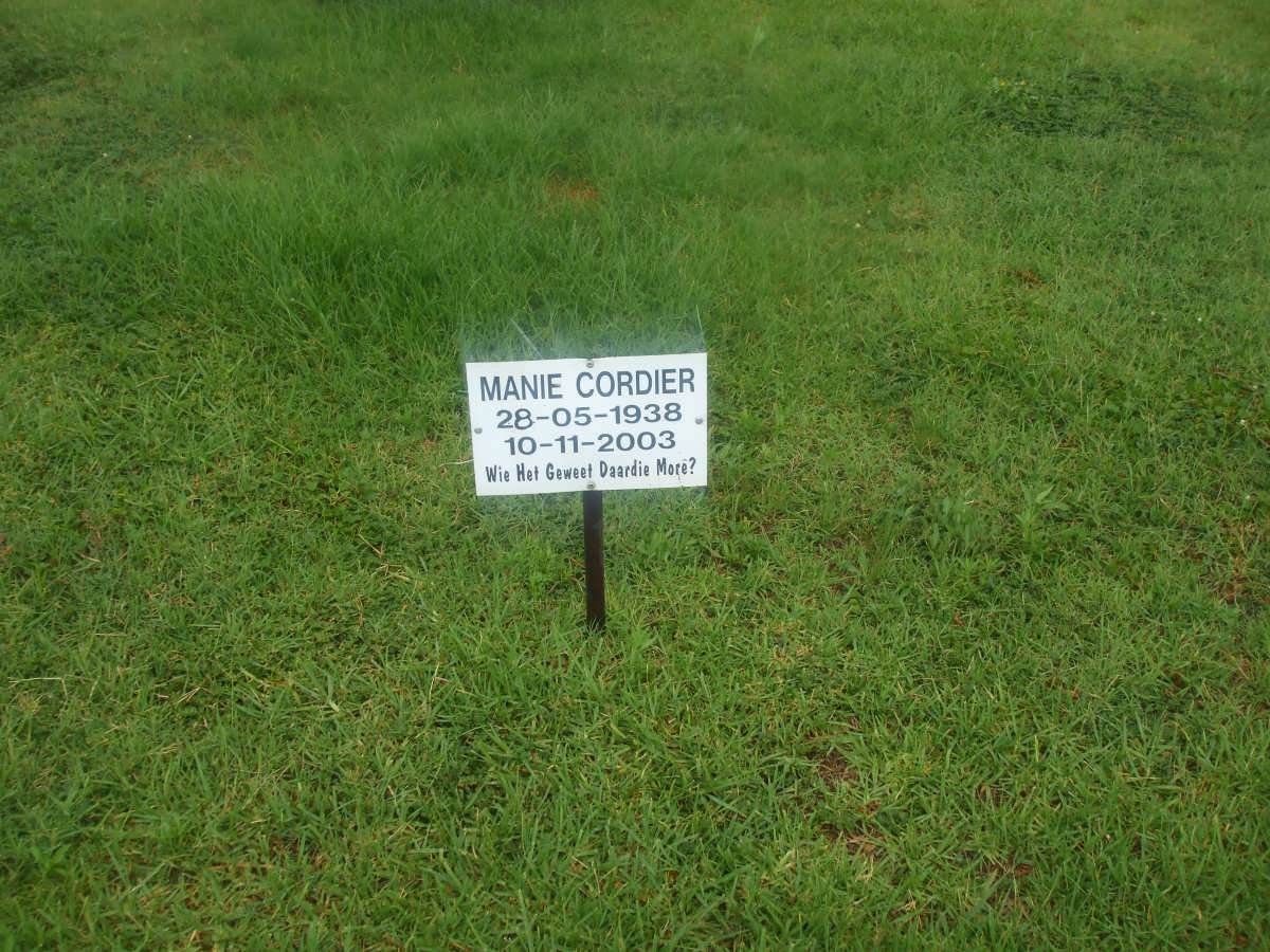 CORDIER Manie 1938-2003