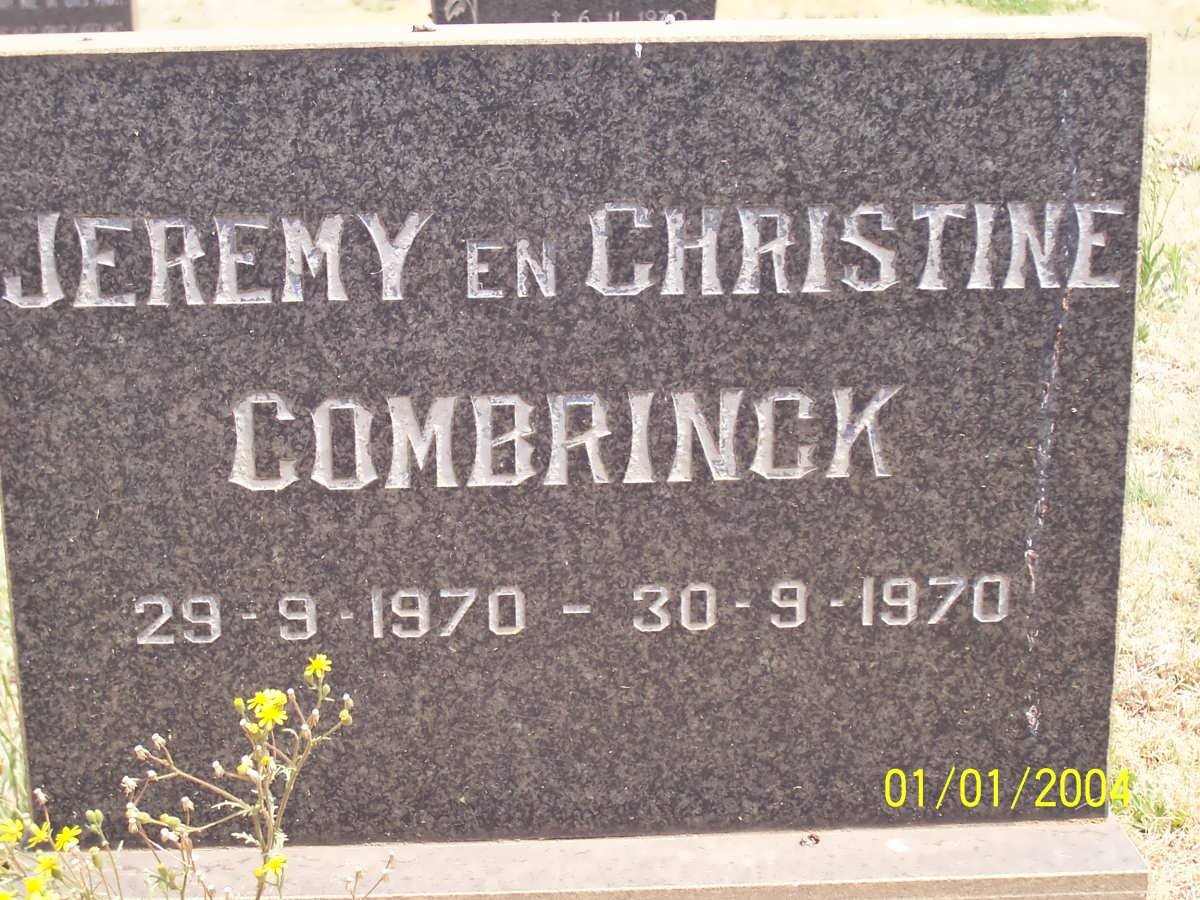 COMBRINCK Jeremy  1970-1970 :: COMBRINCK Christine 1970-1970