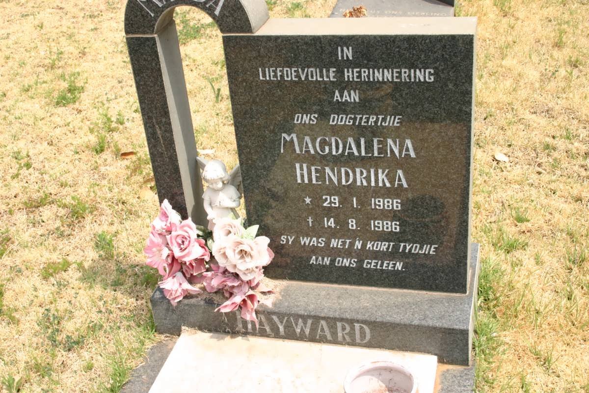 HAYWARD Magdalena Hendrika 1986-1986