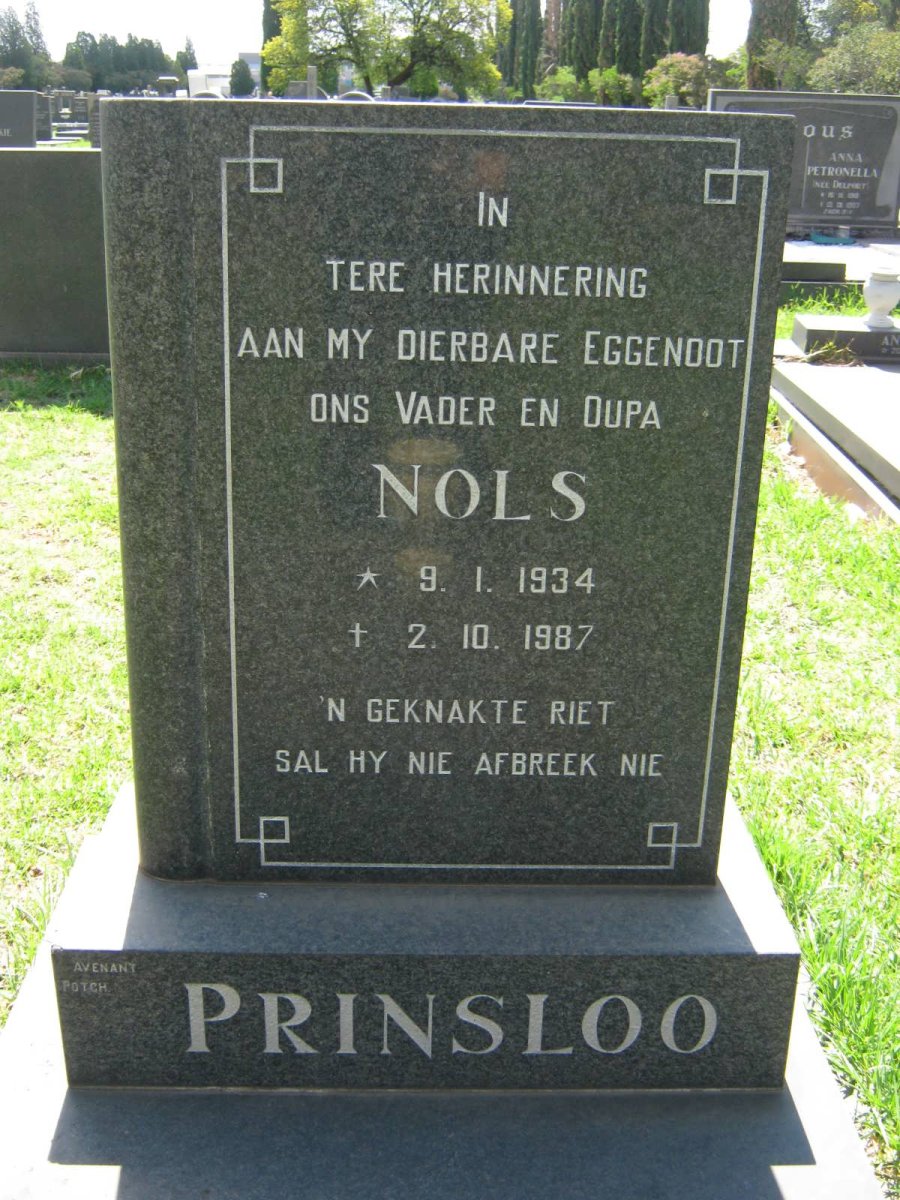 PRINSLOO Nols 1934-1987