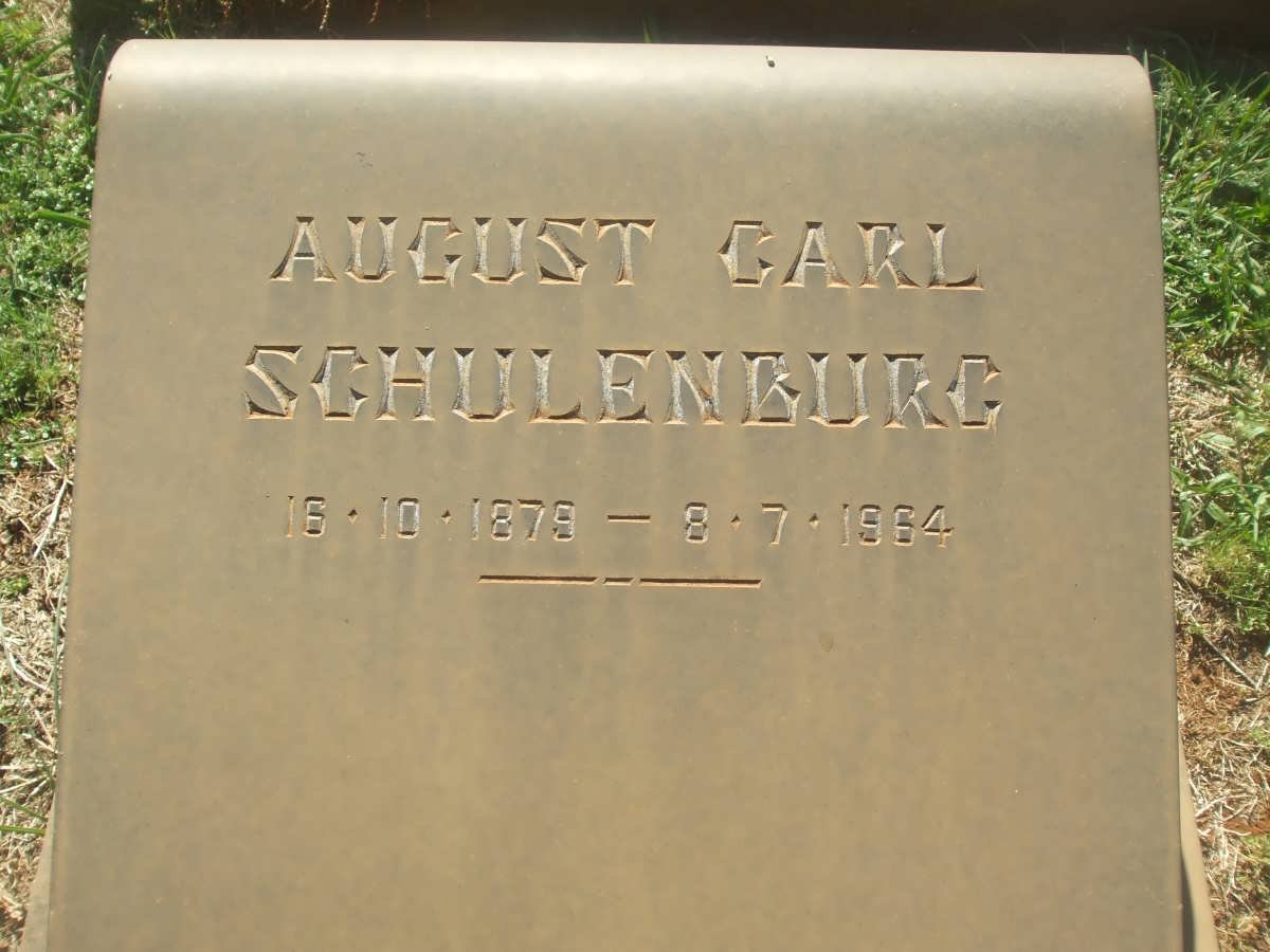 SCHULENBURG August Carl 1879-1964