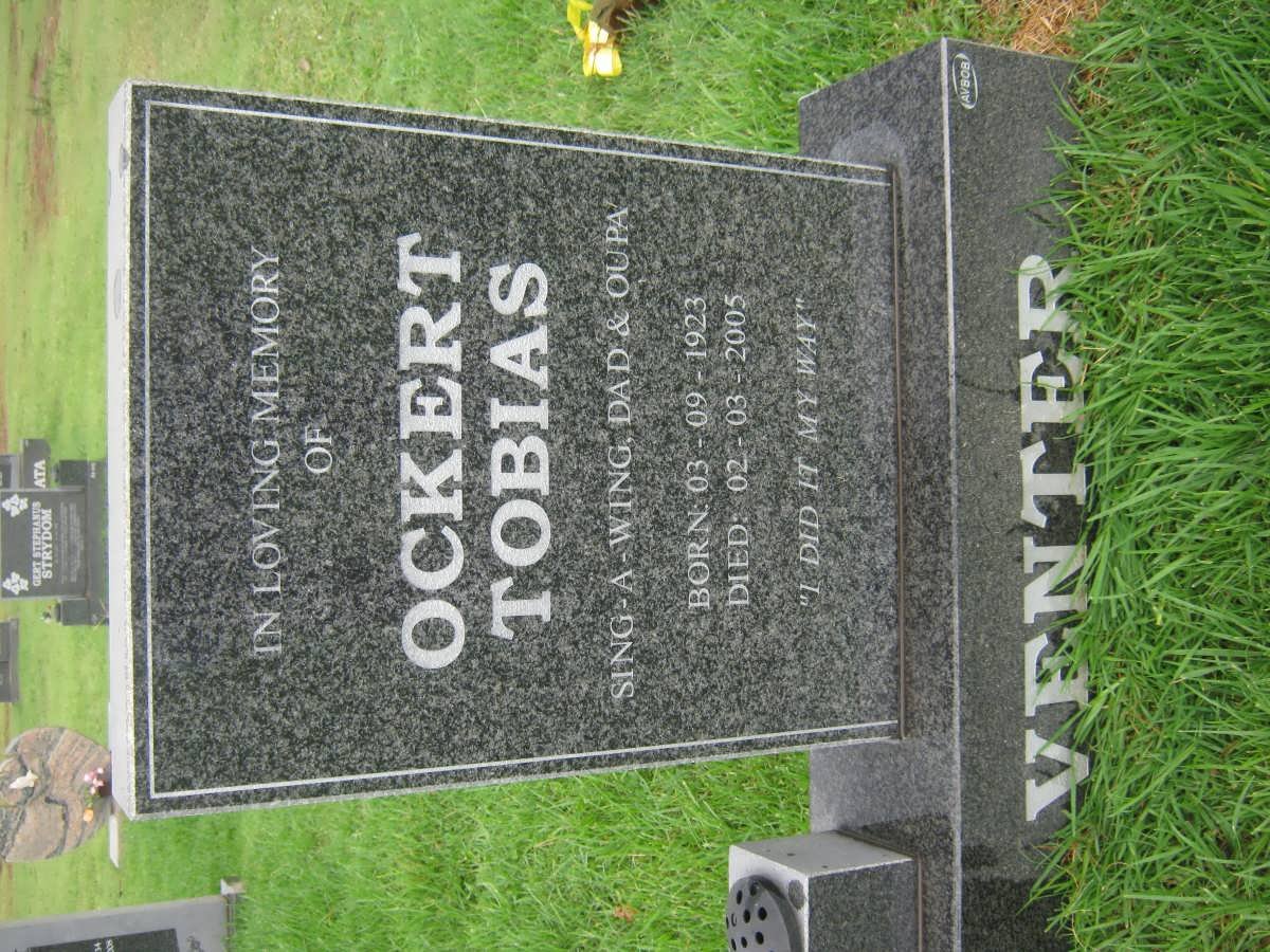 VENTER Ockert Tobias 1923-2005