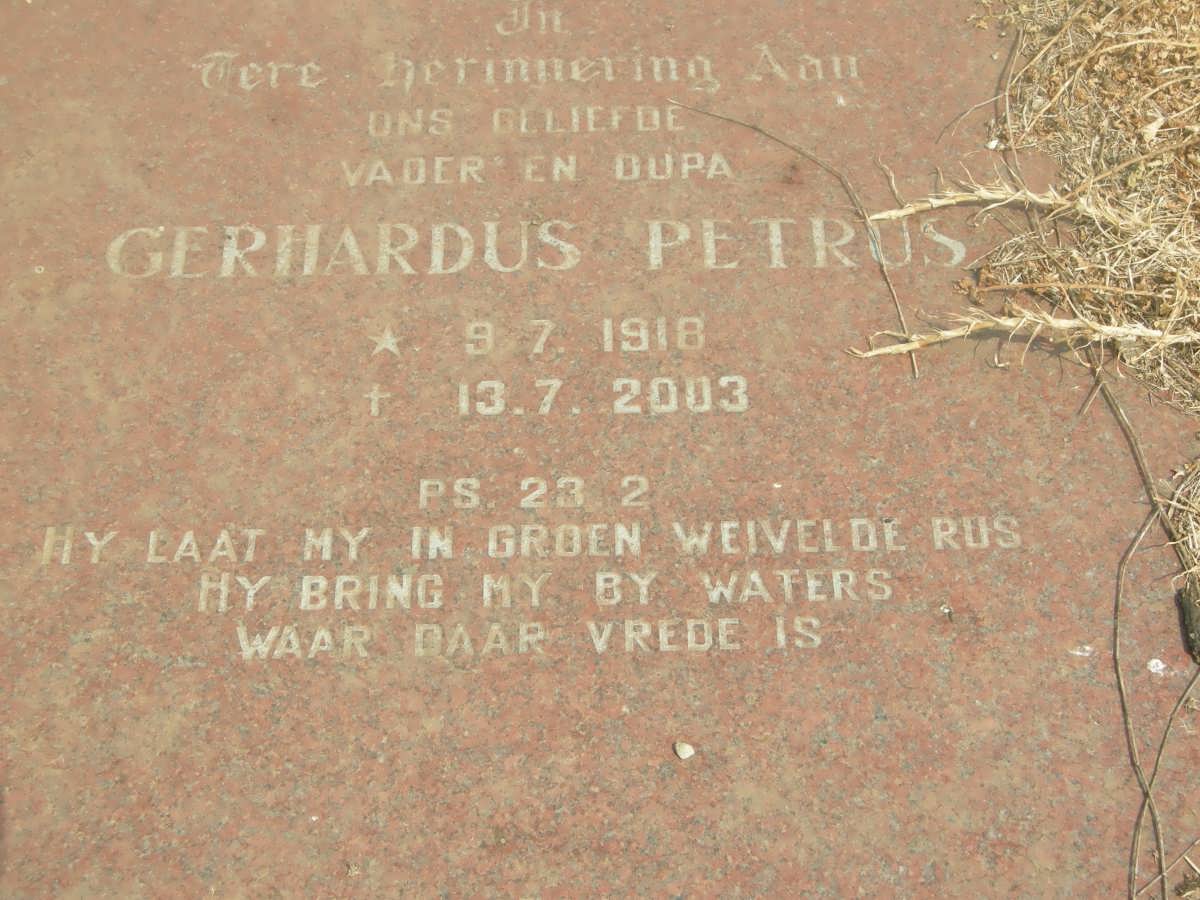 VILJOEN Gerhardus Petrus 1918-2003
