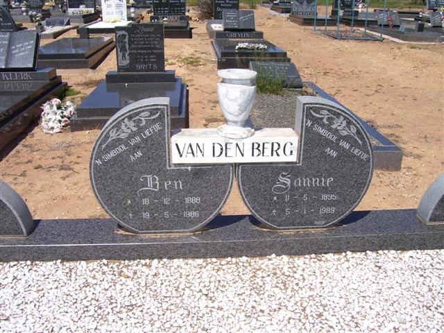 BERG Ben, van den 1888-1986 &amp; Sannie 1895-1989