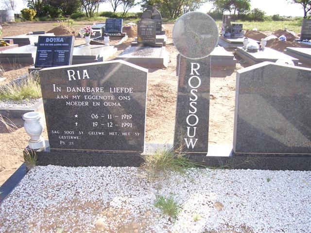 ROSSOUW Ria 1919-1991