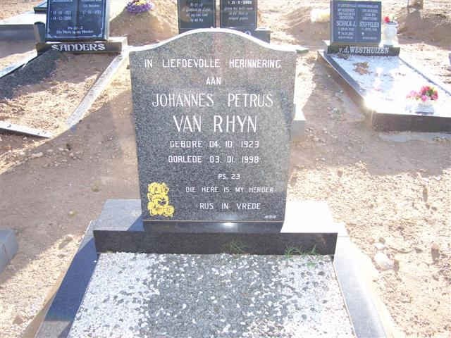 RHYN Johannes Petrus, van 1923-1998 