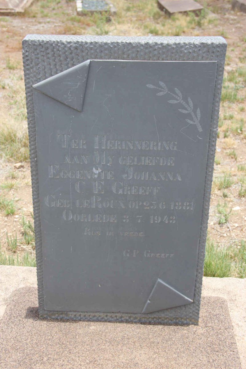 GREEFF Johanna C.E. nee LE ROUX 1881-1943