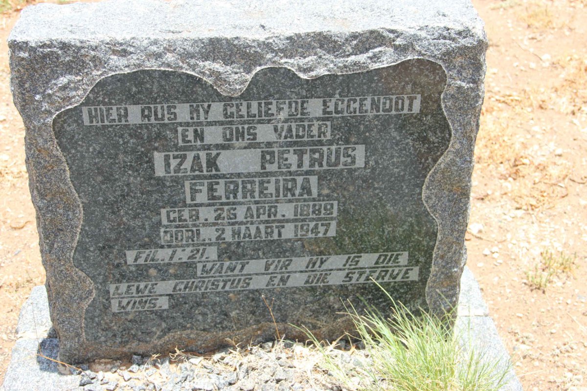 FERREIRA Izak Petrus 1889-1947