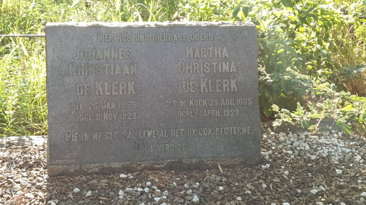 KLERK Johannes Christiaan, de 1859-1923 &amp; Martha Christina DE KOCK 1865-1929