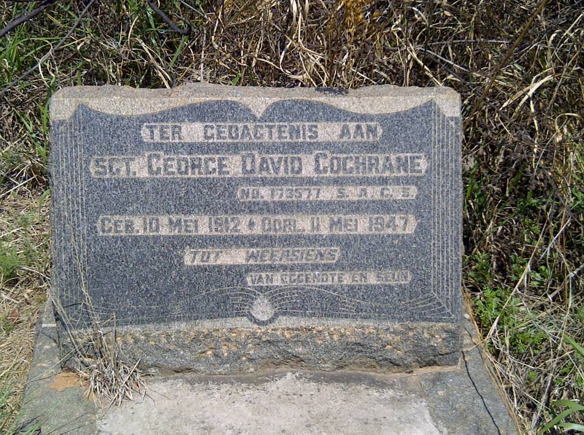 COCHRANE George David 1912-1947