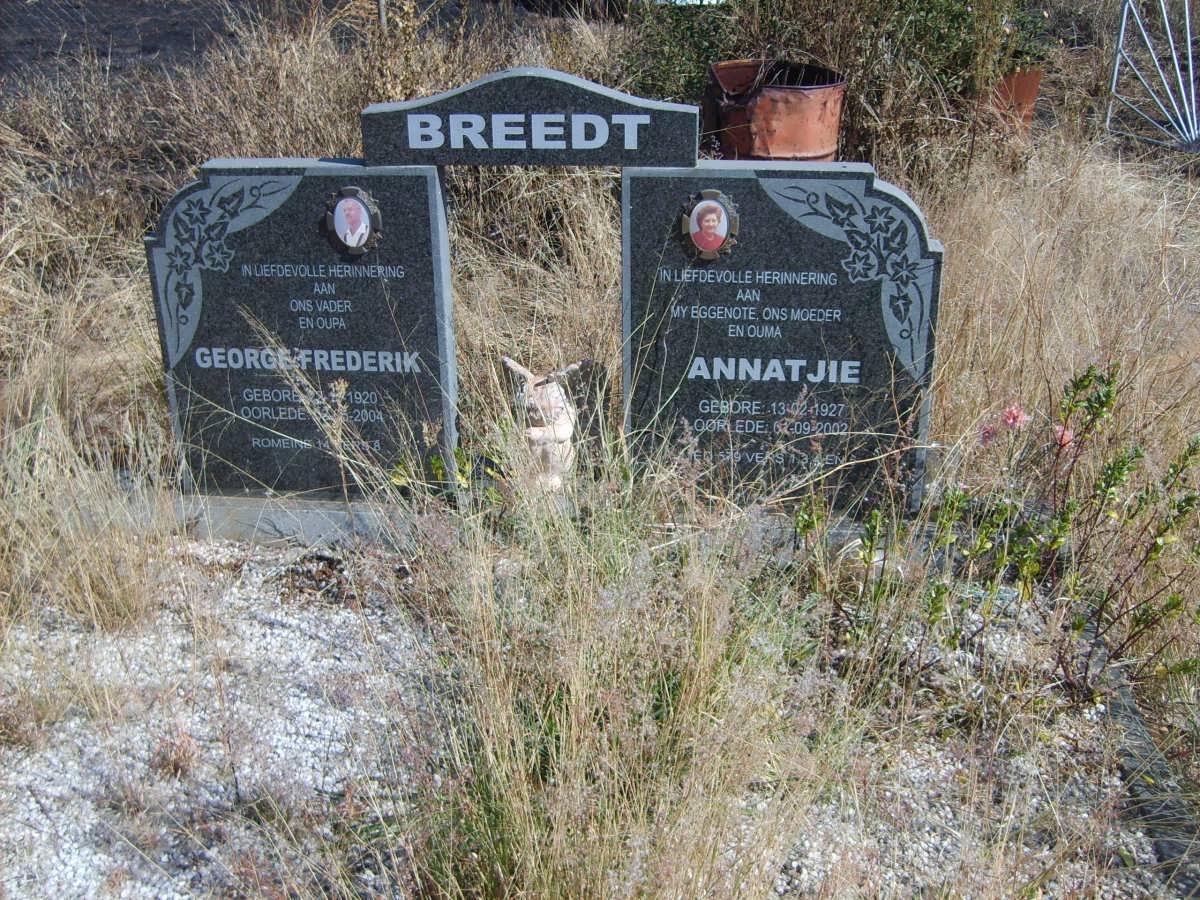 BREEDT George Frederik 1920-2004 &amp; Annatjie 1927-2002