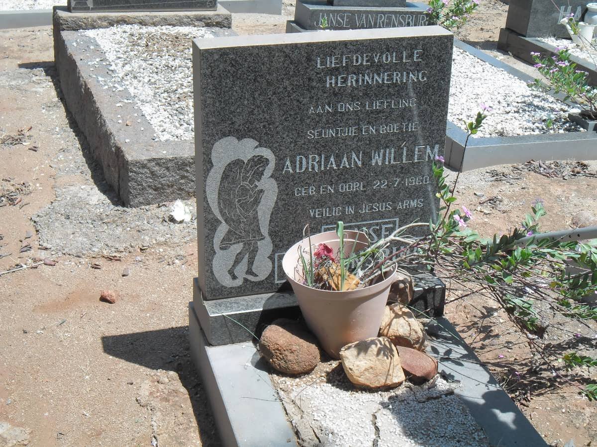 RENSBURG Adriaan Willem, Janse van 1960-1960