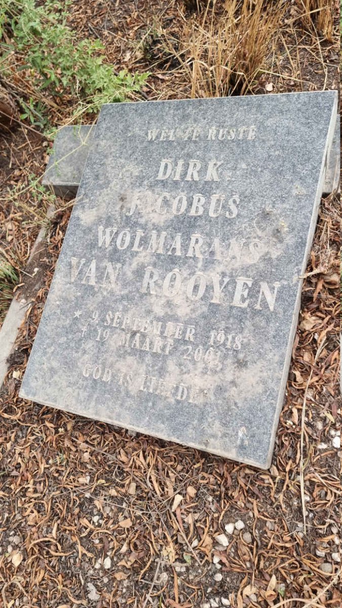 ROOYEN Dirk Jacobus Wolmarans, van 1918-2001