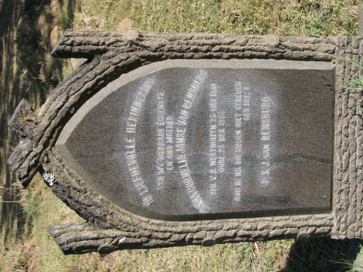 RENSBURG Anna Cornelia, Janse van nee V.D. WESTHUIZEN 1861-1906