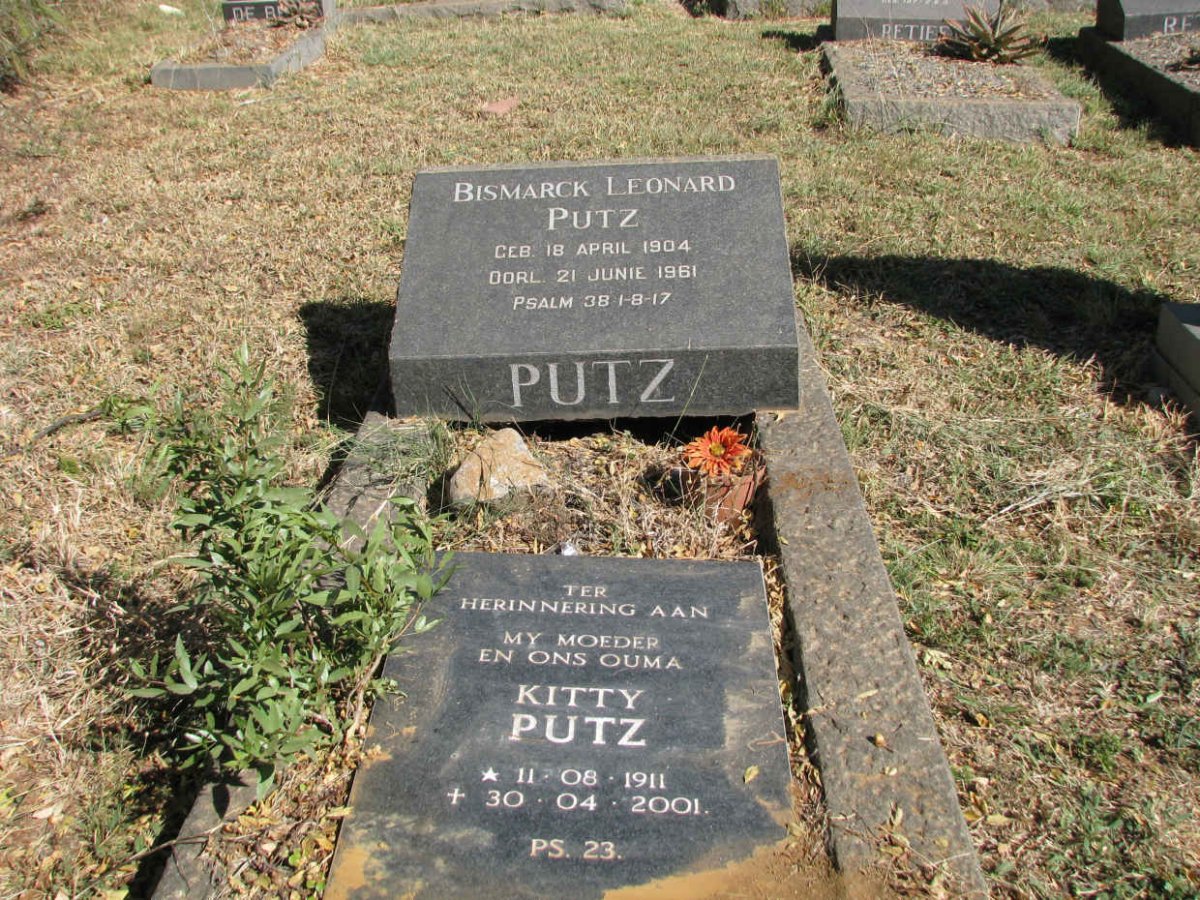 PUTZ Bismarck Leonard 1904-1961 &amp; Kitty 1911-2001