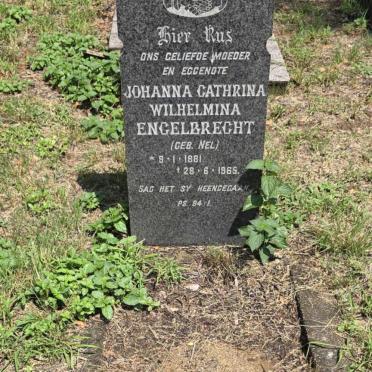 ENGELBRECHT Johanna Cathrina Wilhelmina nee NEL 1881-1965