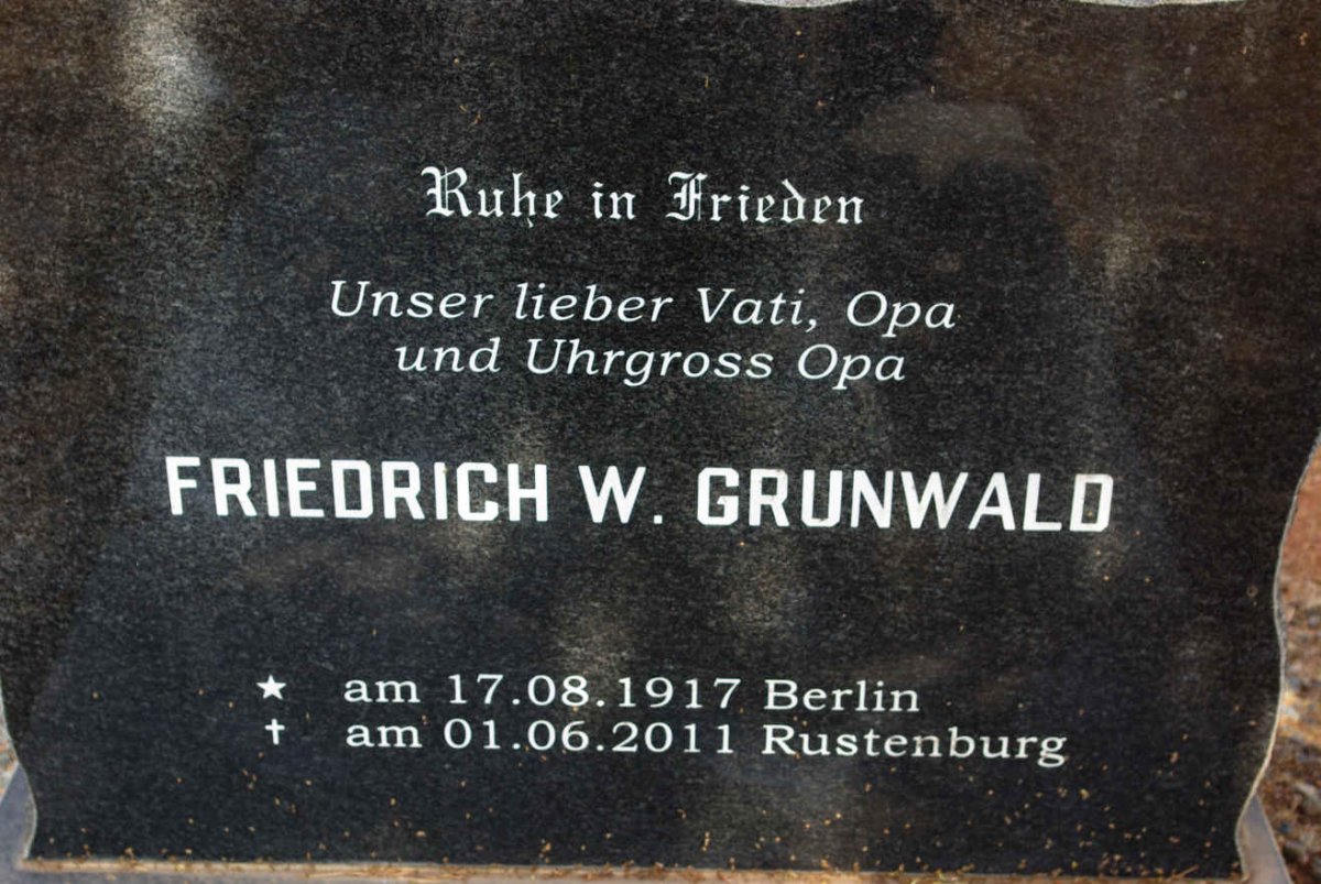 GRUNWALD Friedrich W. 1917-2011