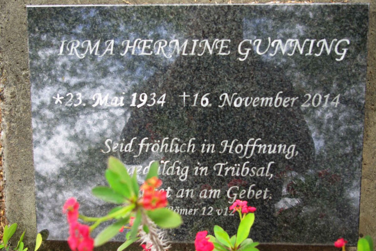 GUNNING Irma Hermine 1934-2014