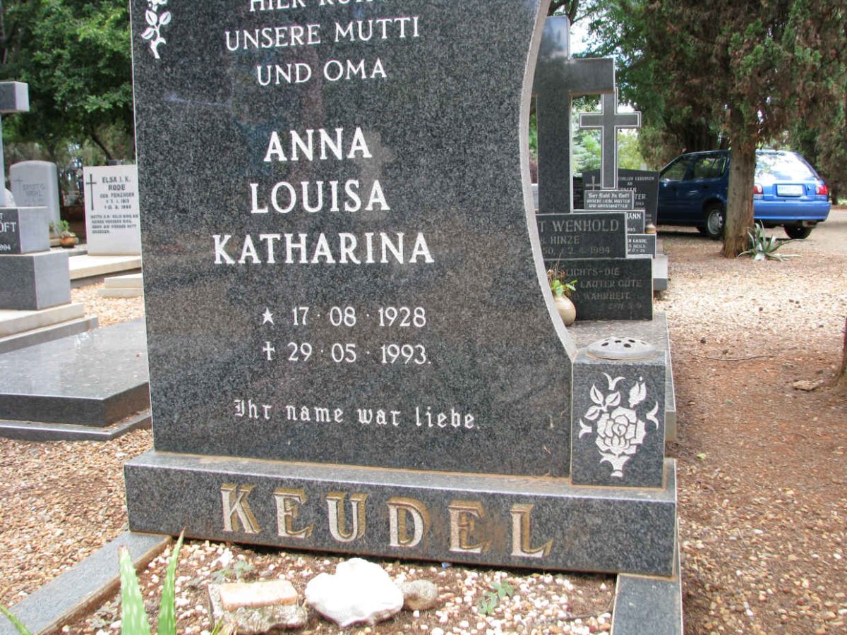 KEUDEL Anna Louisa Katharina 1928-1993