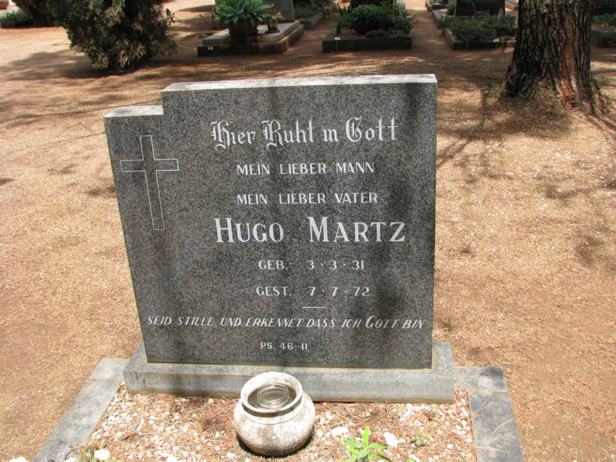 MARTZ Hugo 1931-1972