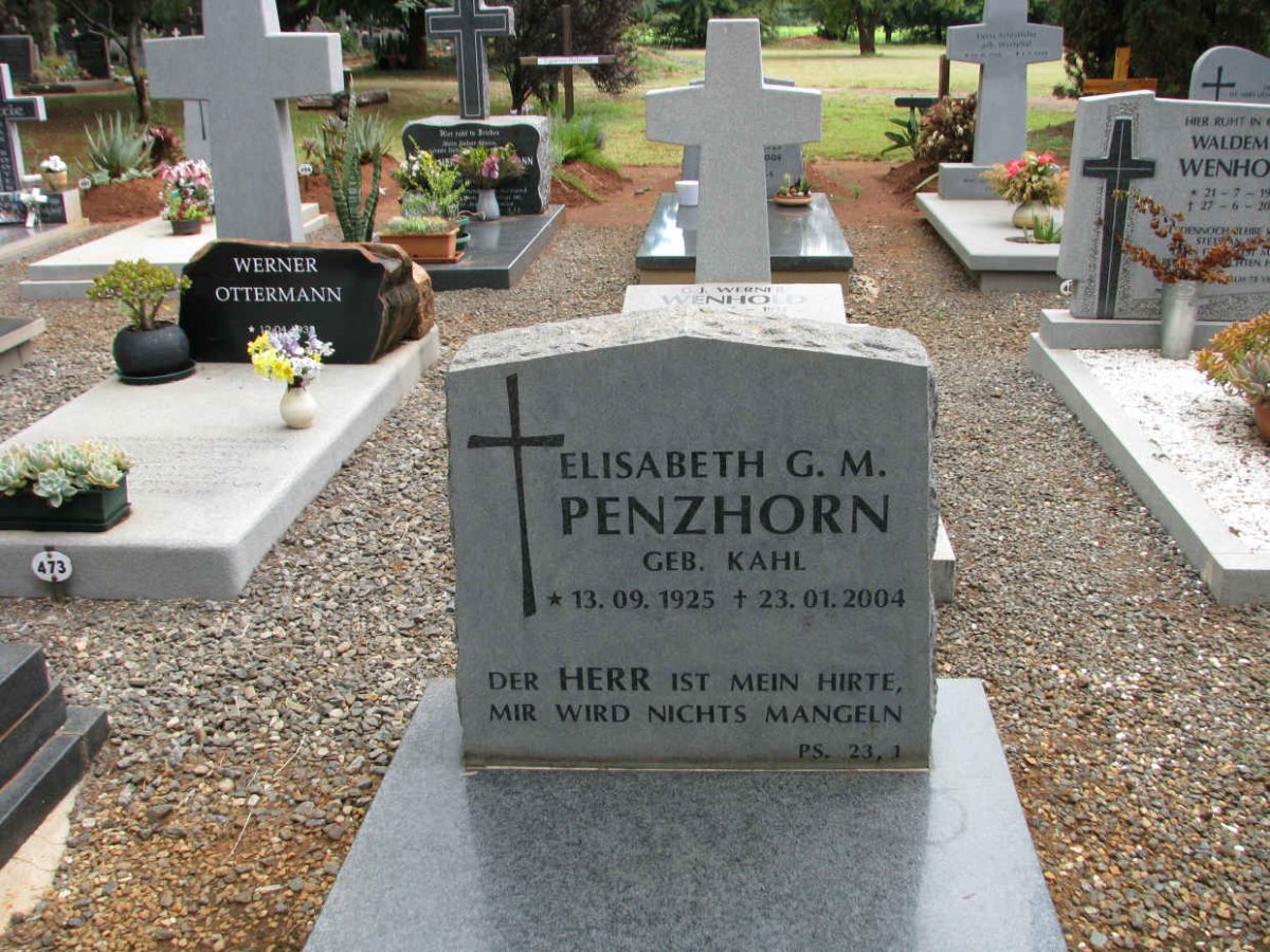 PENZHORN Elisabeth G.M. nee KAHL 1925-2004