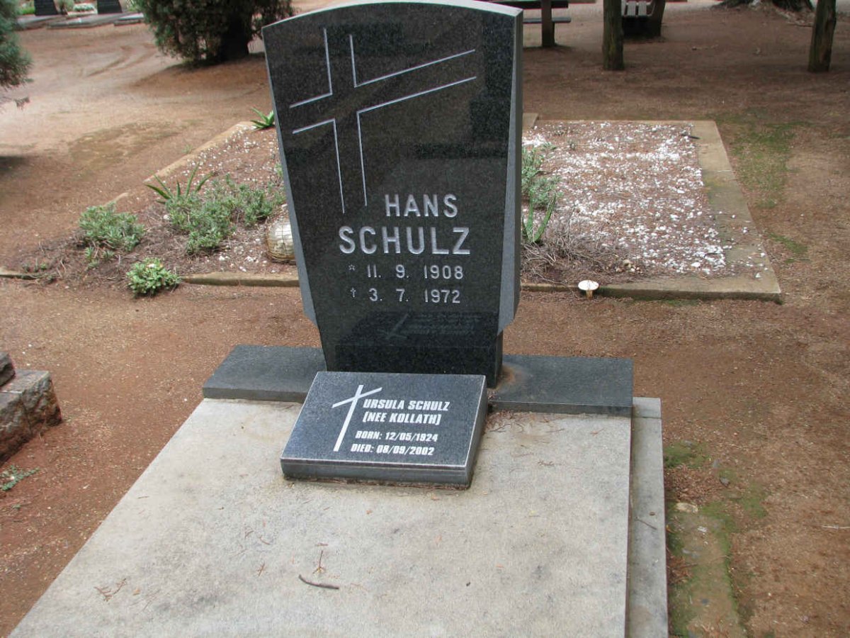 SCHULZ Hans 1908-1972 :: SCHULZ Ursula nee KOLLATH 1924-2002