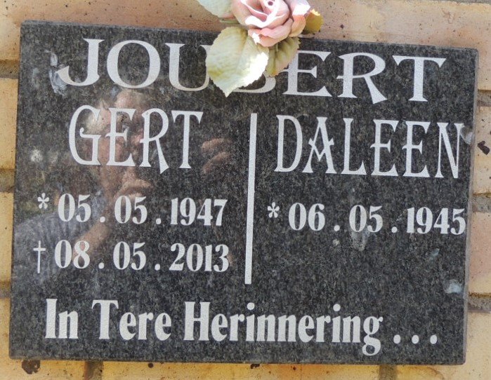 JOUBERT Gert 1947-2013 &amp; Daleen 1945-