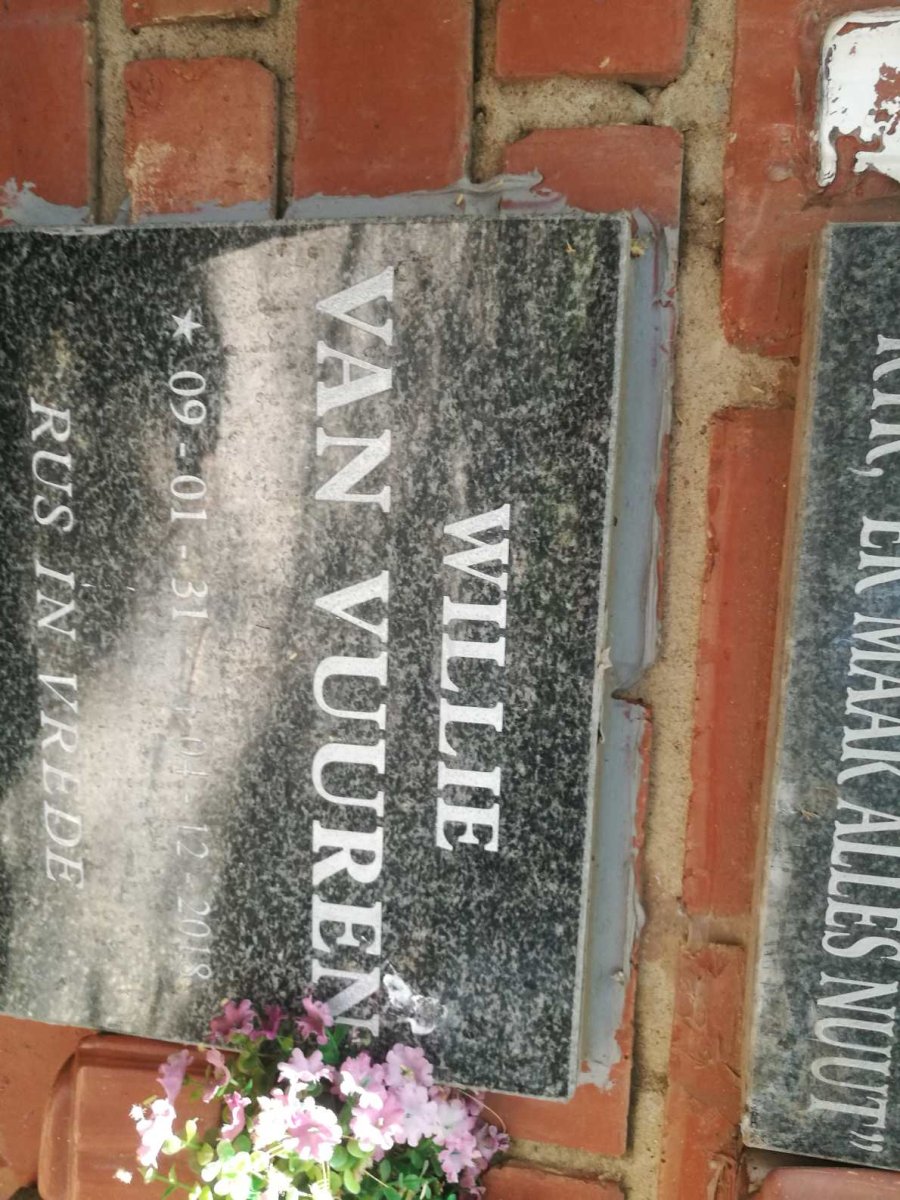VUUREN Willie, van 1931-2018