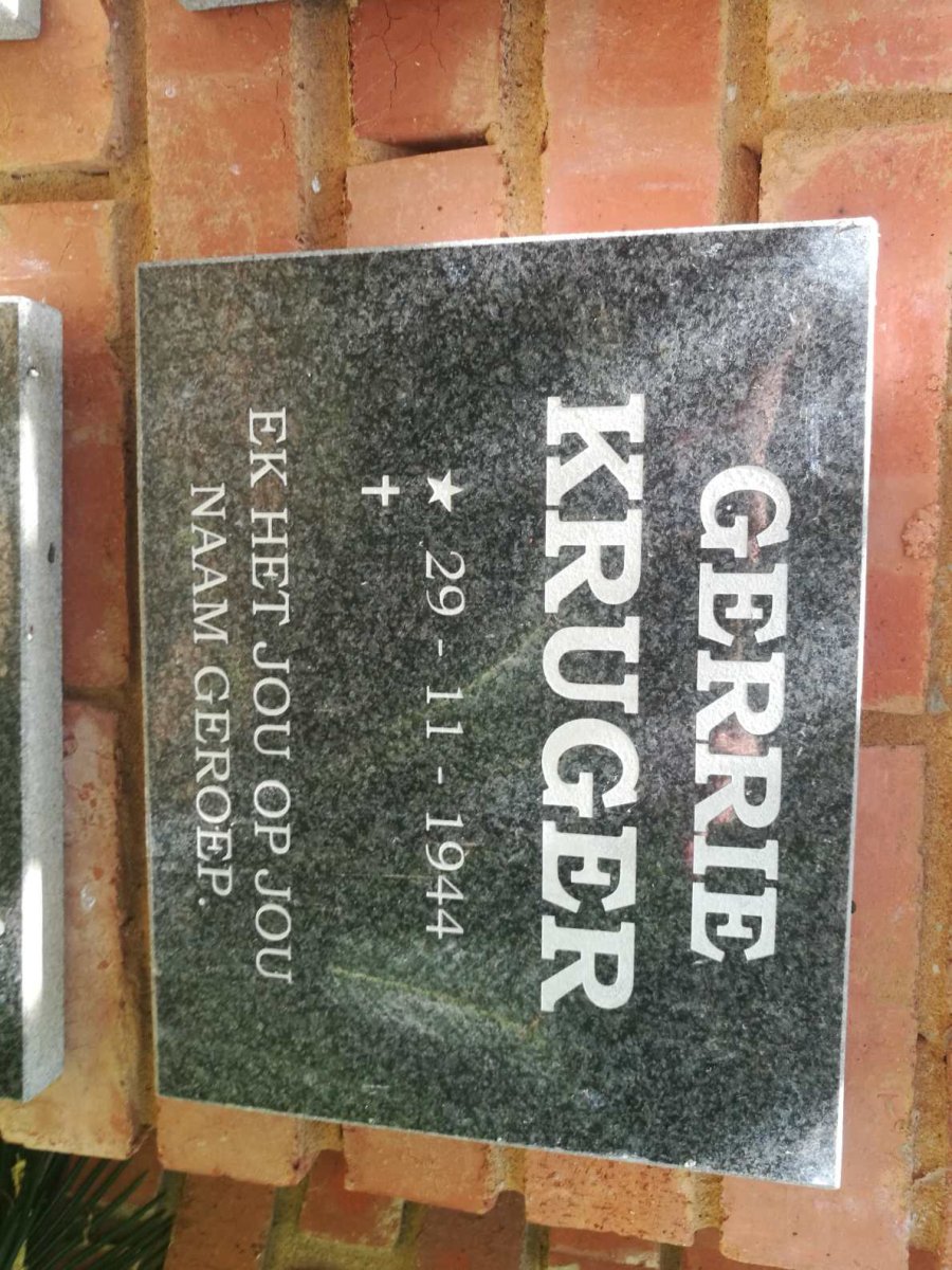 KRUGER Gerrie 1944-