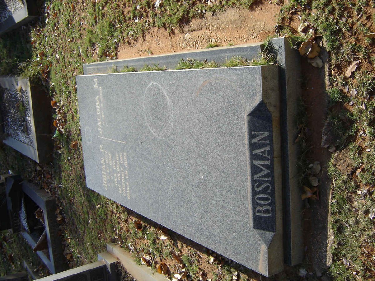 BOSMAN Johan P. 1927-1992 &amp; Jacoba M. 1930
