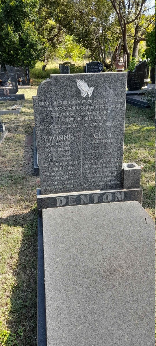 DENTON Clem 1925- &amp; Yvonne BESTER 1925-1990
