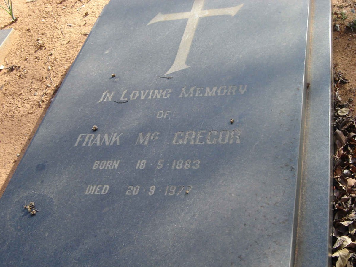 McGREGOR Frank 1883-1977