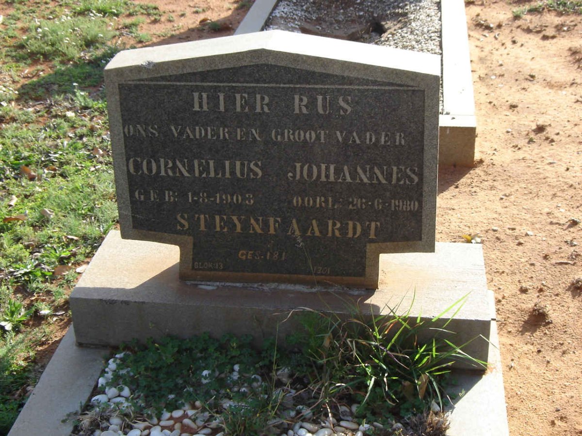 STEYNFAARDT Cornelius Johannes 1903-1980