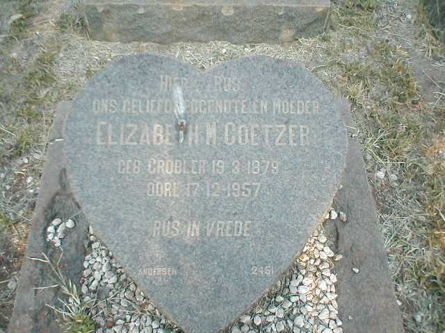 COETZER Elizabeth nee GROBLER 1879-1957