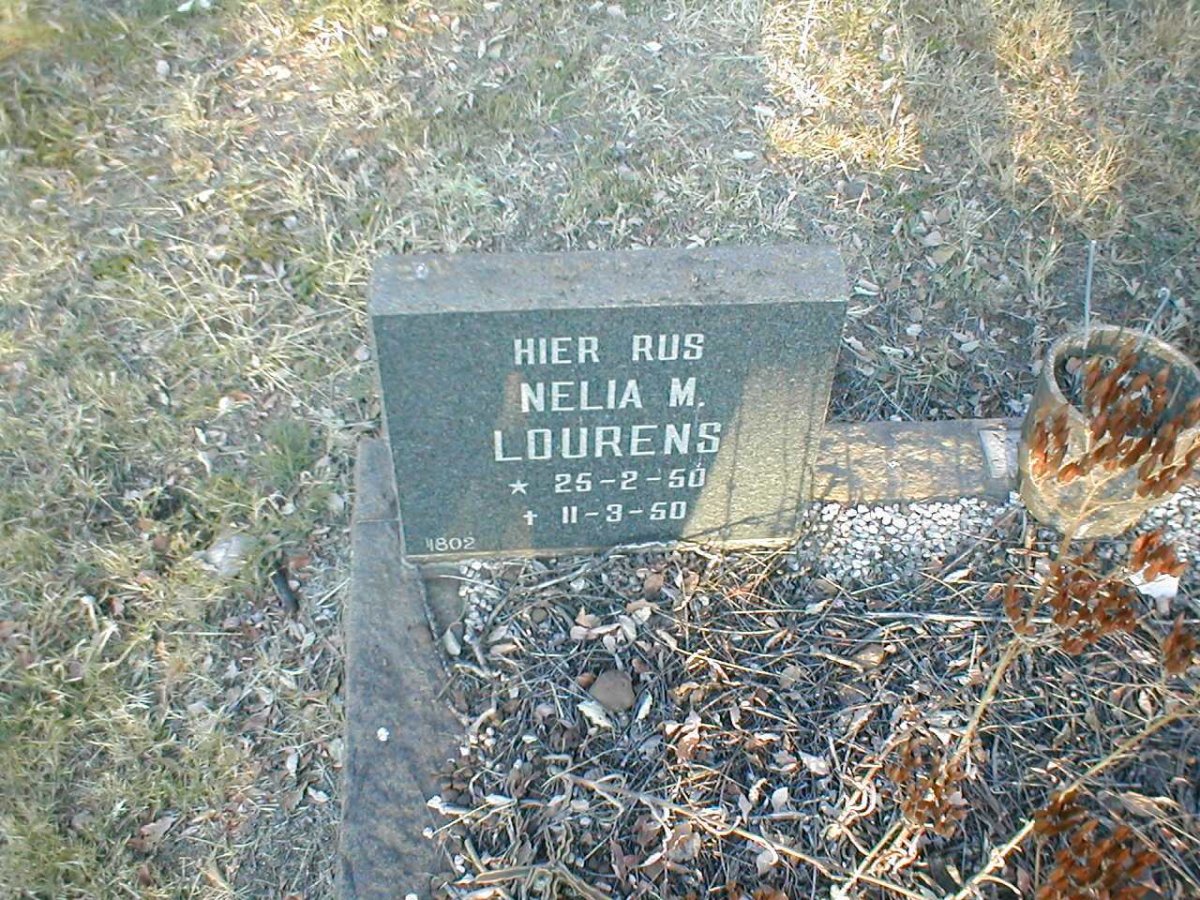 LOURENS Nelia M. 1950-1950