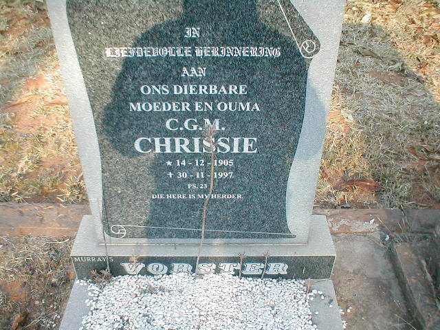 VORSTER C.G.M. 1905-1997