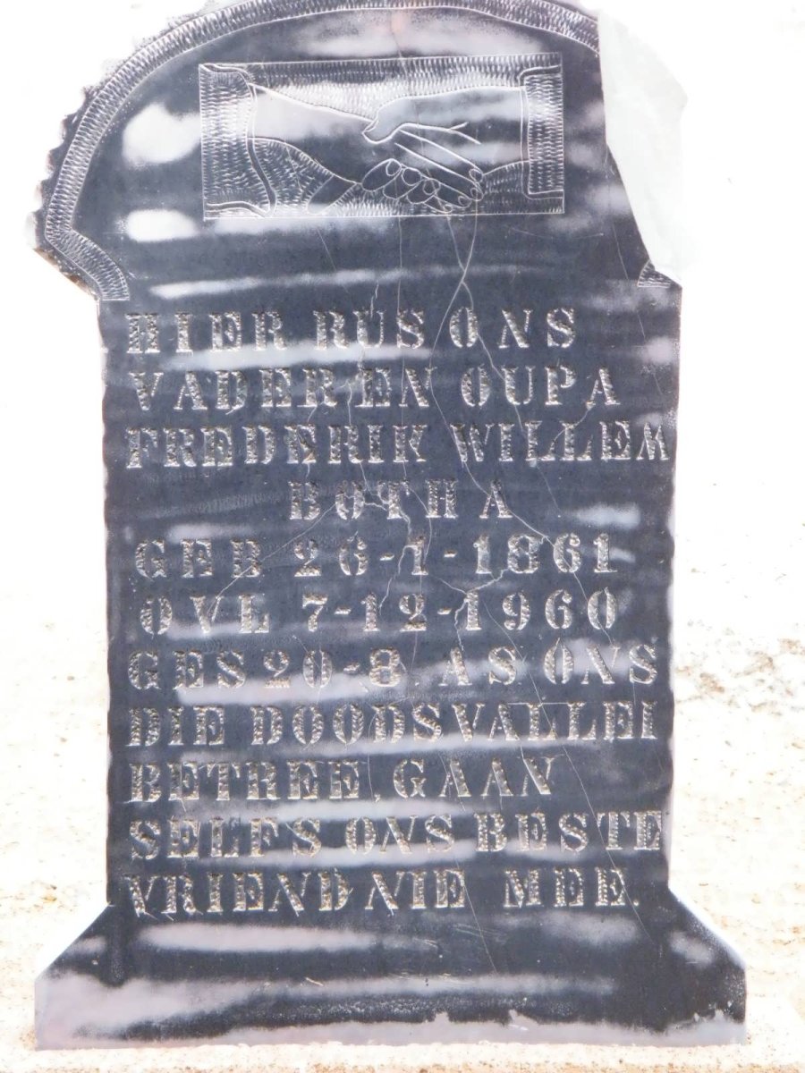 BOTHA Frederik Willem 1861-1960