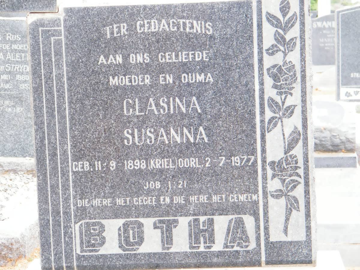 BOTHA Clasina Susanna nee KRIEL 1898-1977