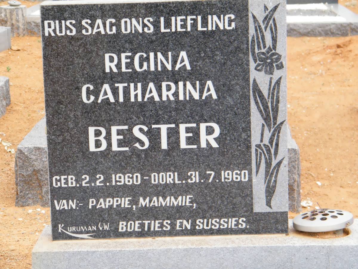 BESTER Regina Catharina 1960-1960