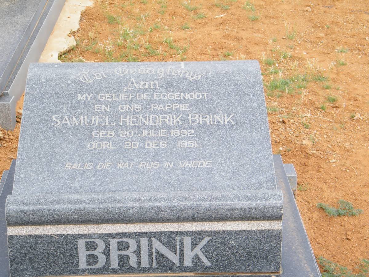 BRINK Samuel Hendrik 1892-1951
