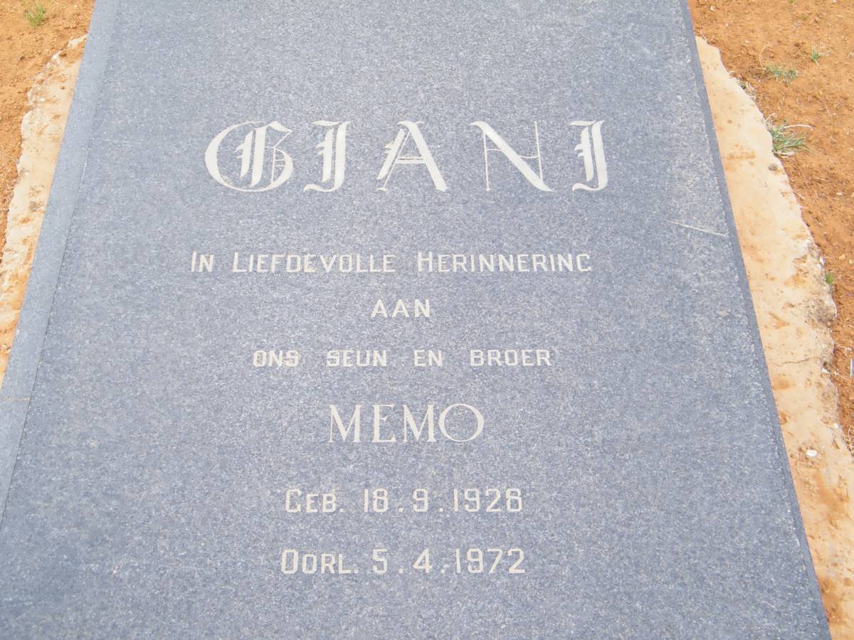 GIANI Memo 1928-1972
