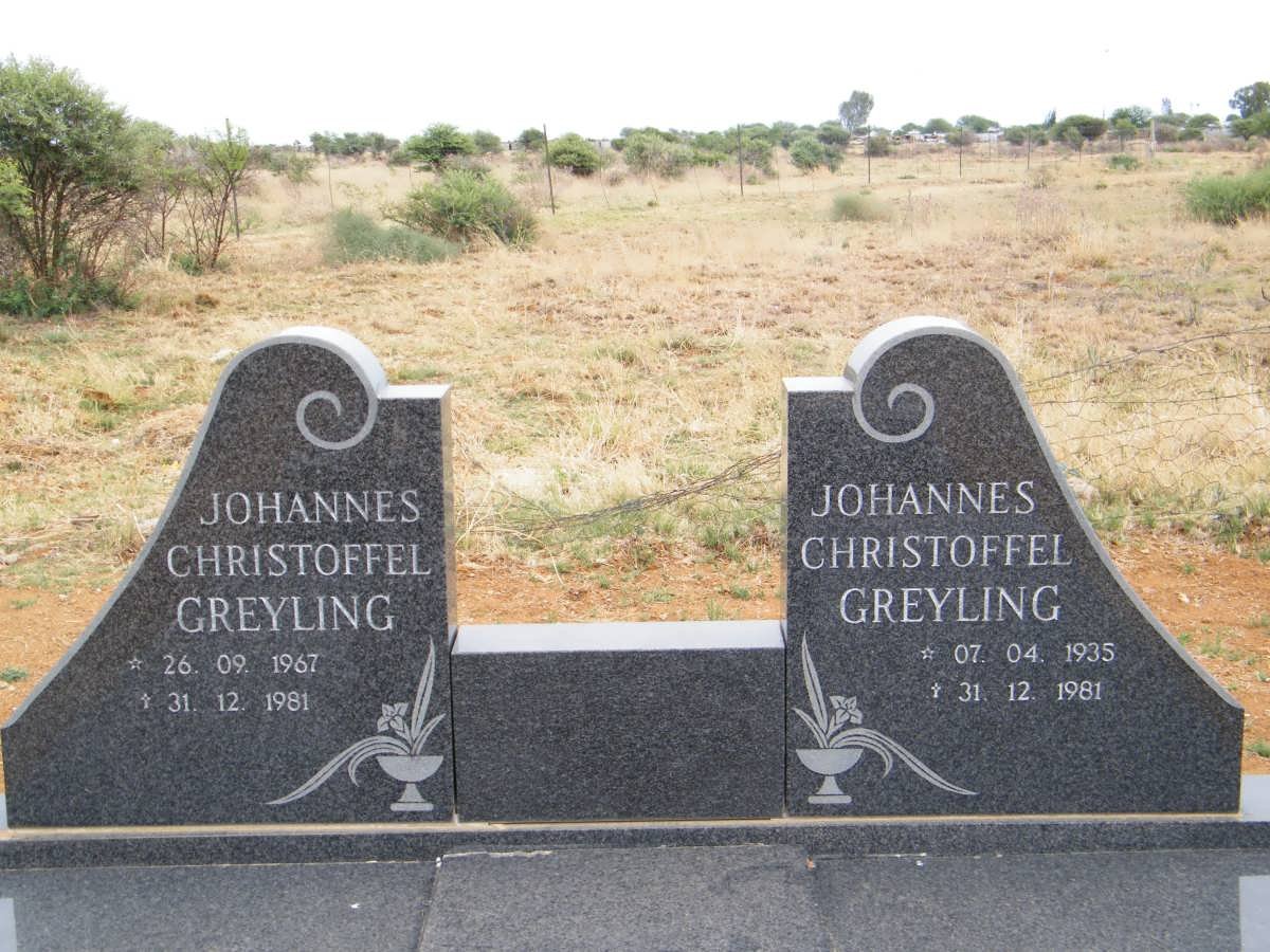 GREYLING Johannes Christoffel 1935-1981 :: GREYLING Johannes Christoffel 1967-1981