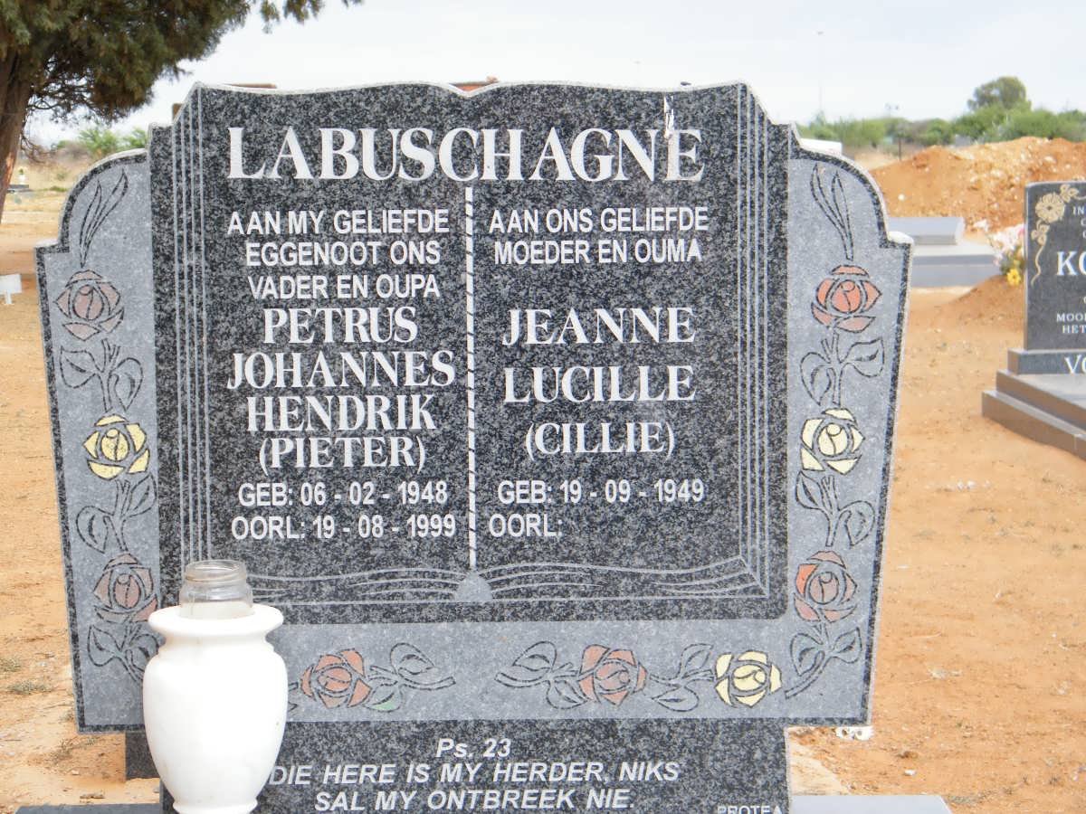 LABUSCHAGNE Petrus Johannes Hendrik 1948-1999 &amp; Jeanne Lucille 1949-