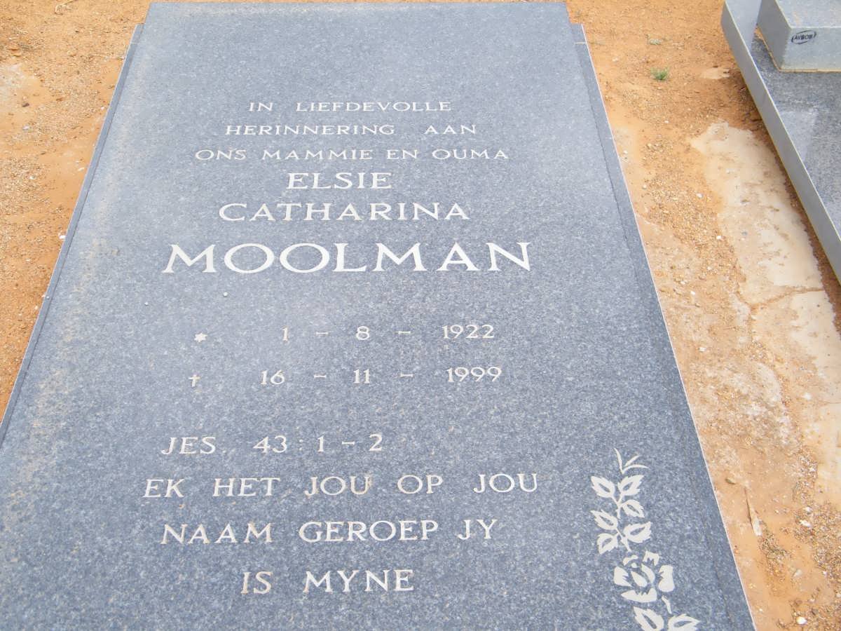 MOOLMAN Elsie Catharina 1922-1999