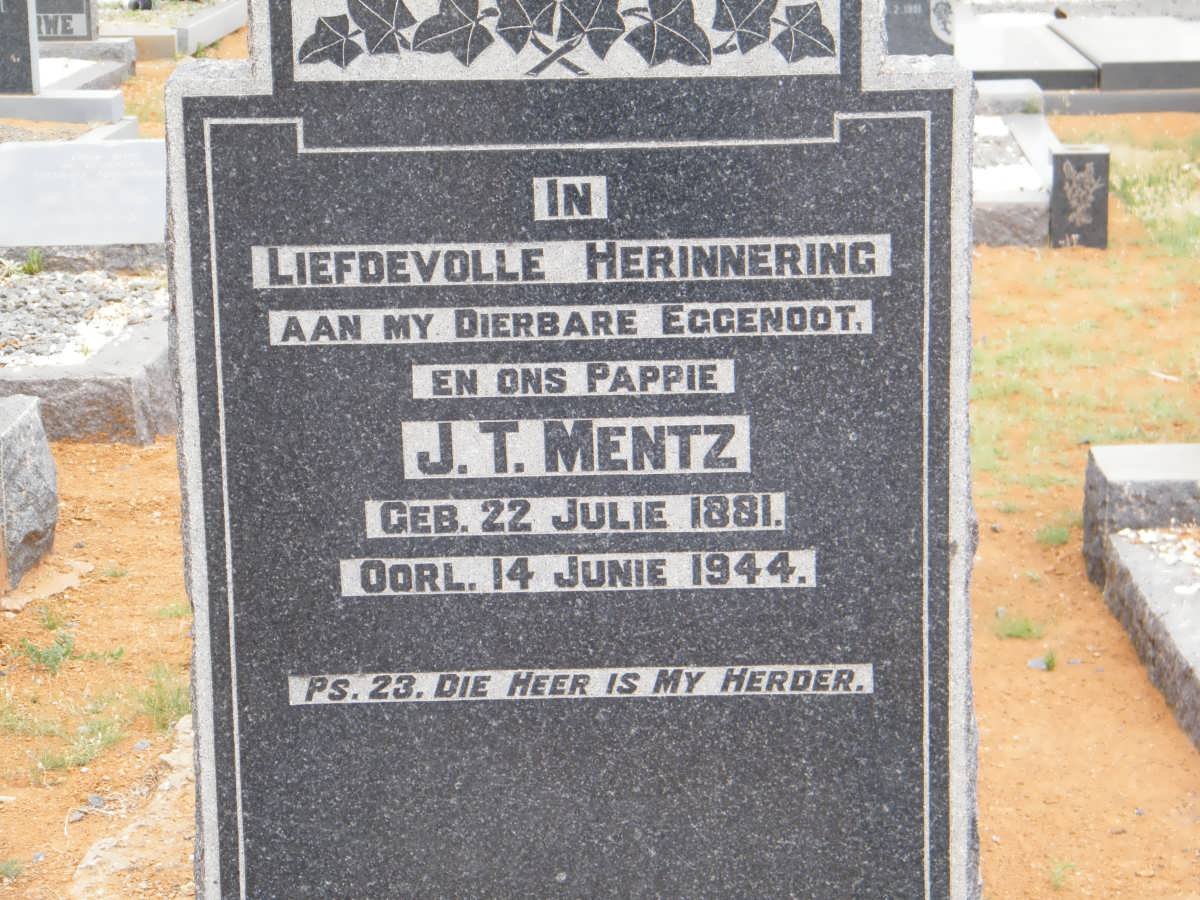 MENTZ J.T. 1881-1944