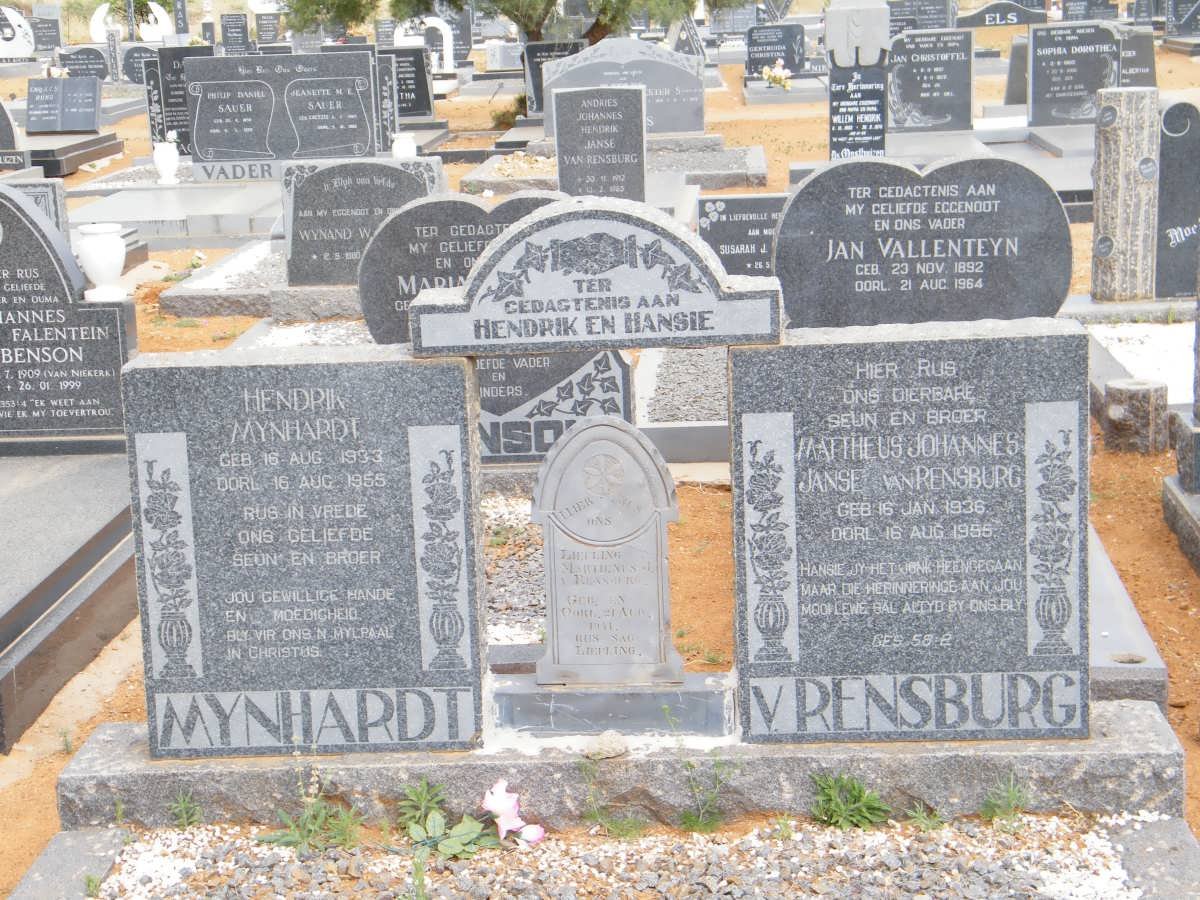 MYNHARDT Hendrik 1933-1955 :: RENSBURG Mattheus Johannes, Janse van 1936-1955