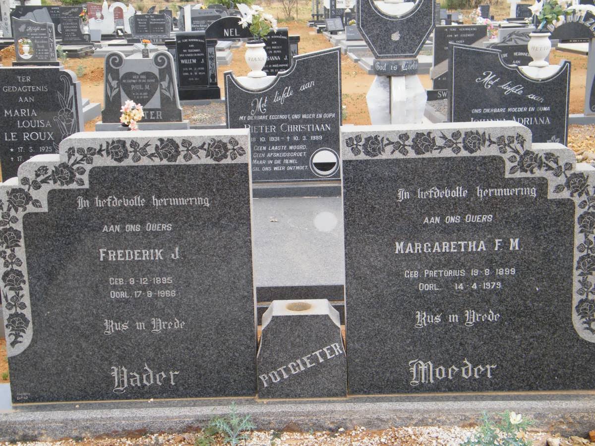 POTGIETER Frederik J. 1895-1966 &amp; Margaretha F.M. PRETORIUS 1899-1979