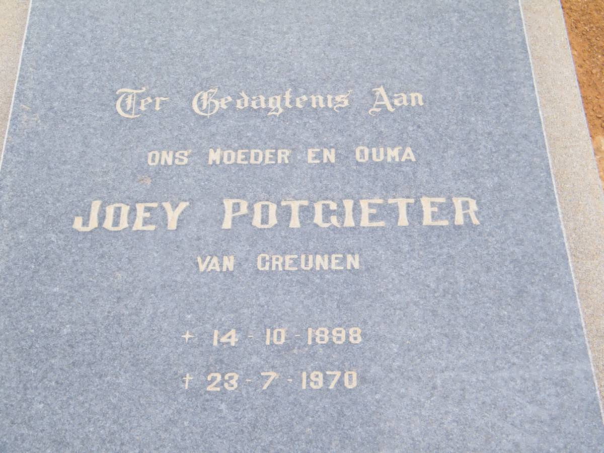 POTGIETER Joey nee VAN GREUNEN 1888-1970