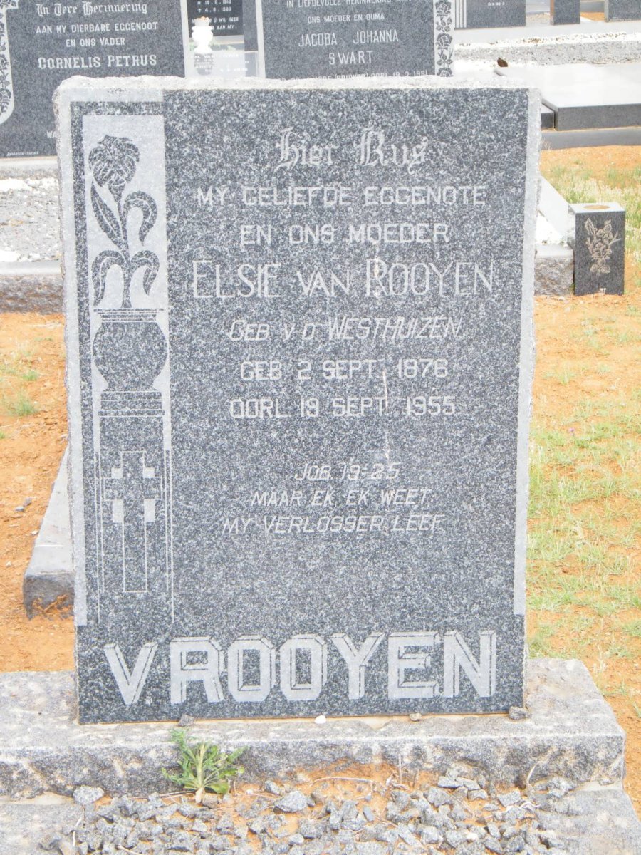 ROOYEN Elsie, van nee V.D. WESTHUIZEN 1876-1955